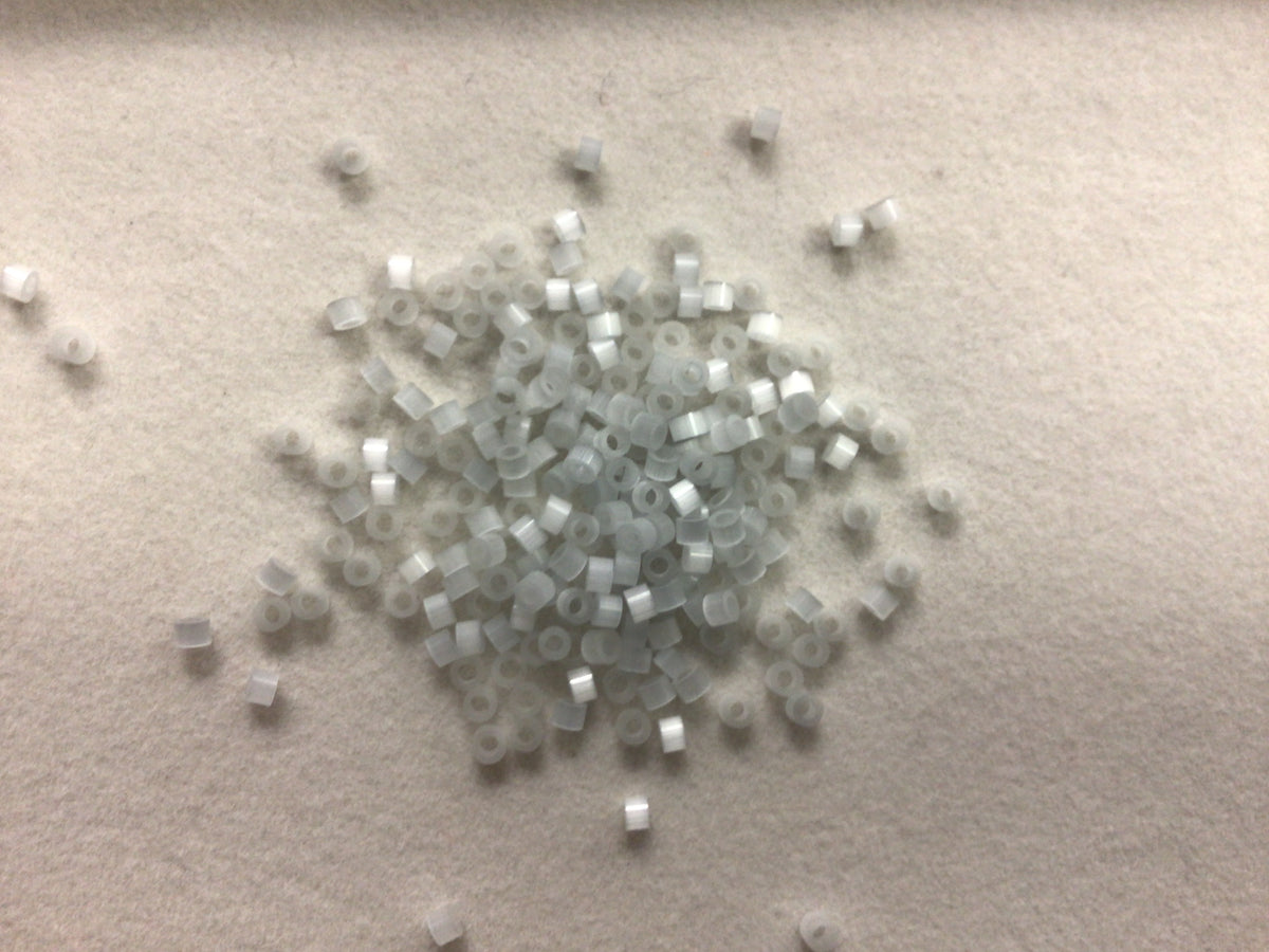 2.5mm Size 10/0 24g tube Cylindica Seed Beads Ghost