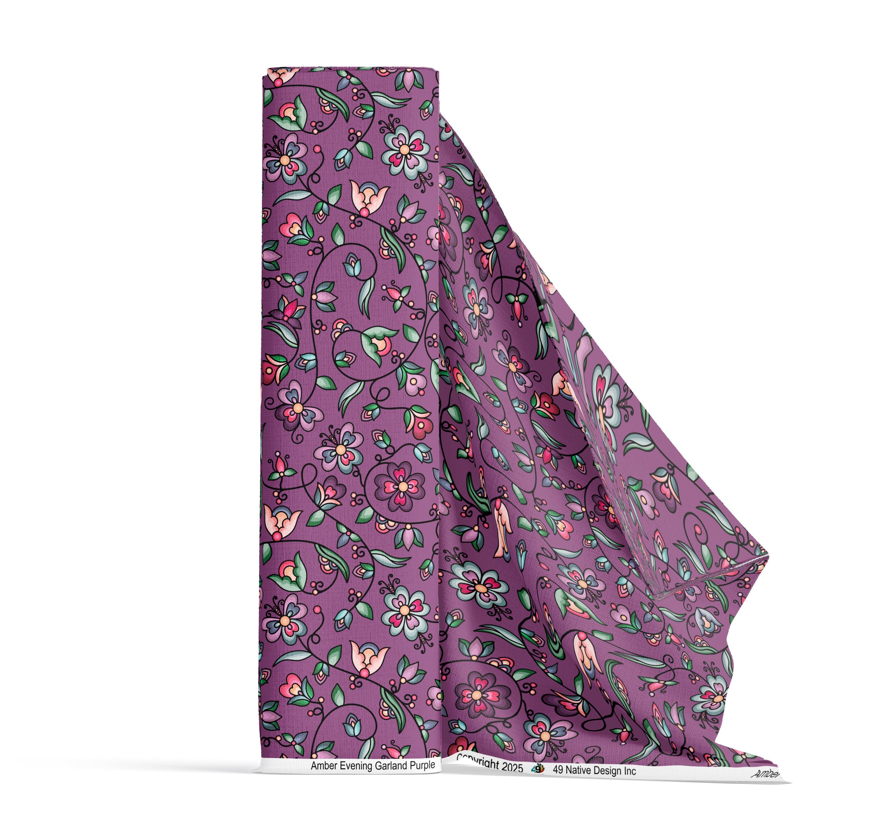 Amber Evening Garland Purple Cotton Poplin
