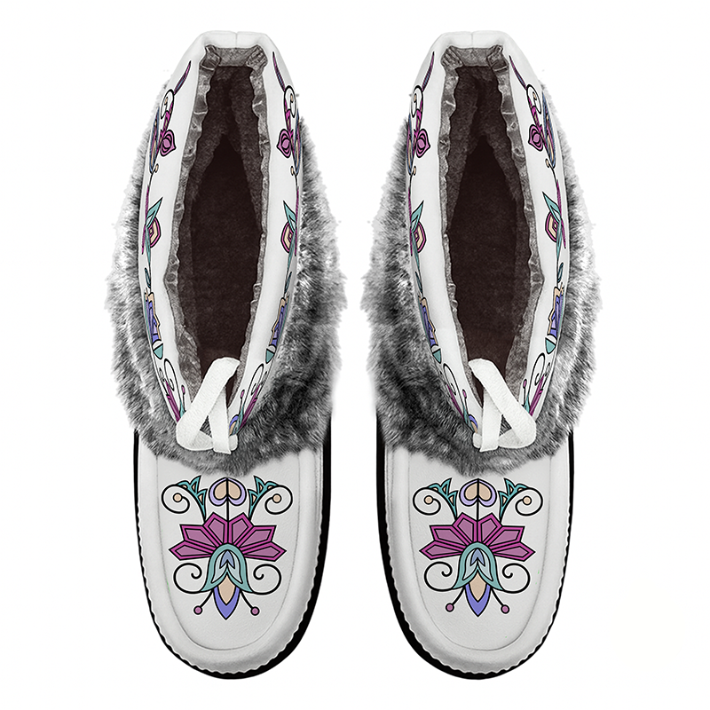 Moonlit Frost Leather MocLux Ankle with Fur