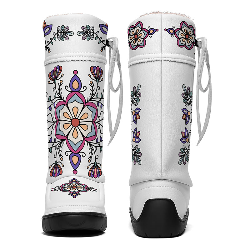 Aurora Petal Glow Real Leather MocLux Tall