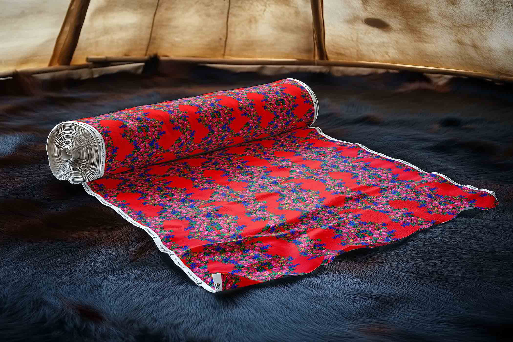 Kokum's Revenge Red Cotton Poplin