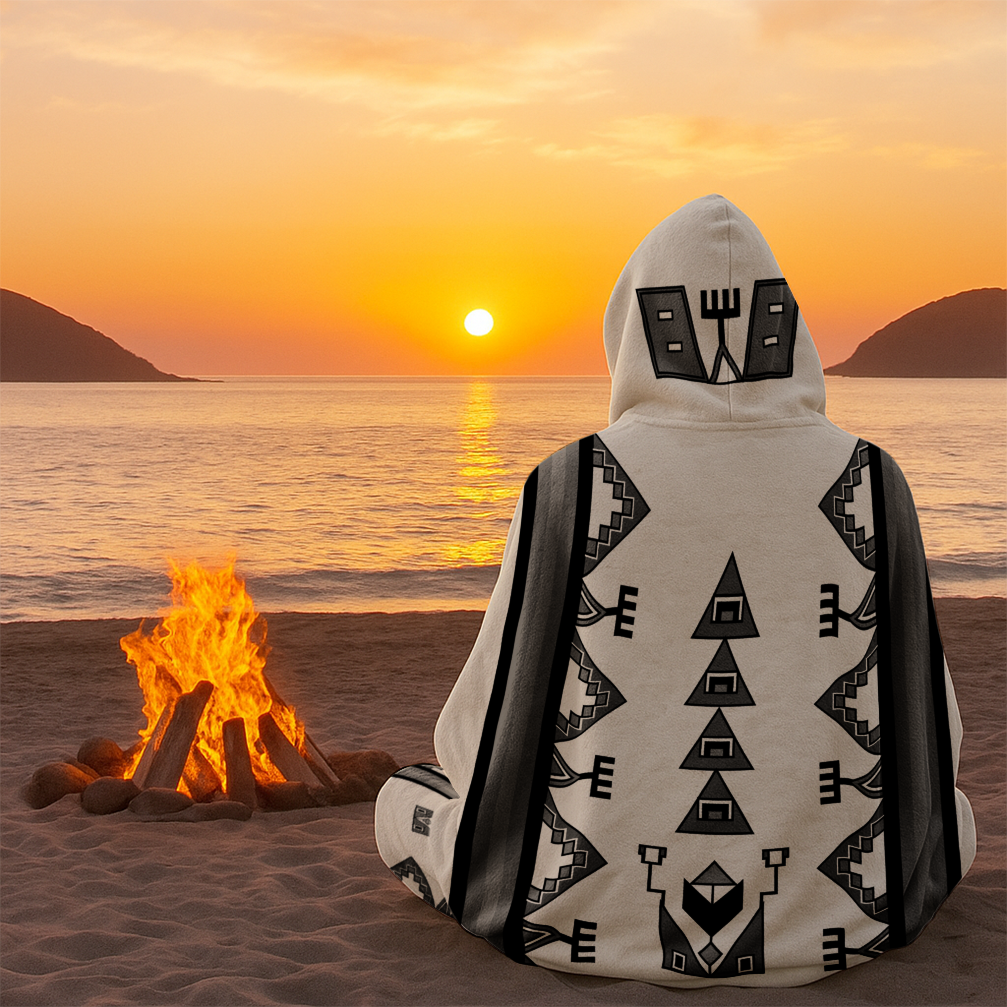 Thunder Drum Hooded Blanket