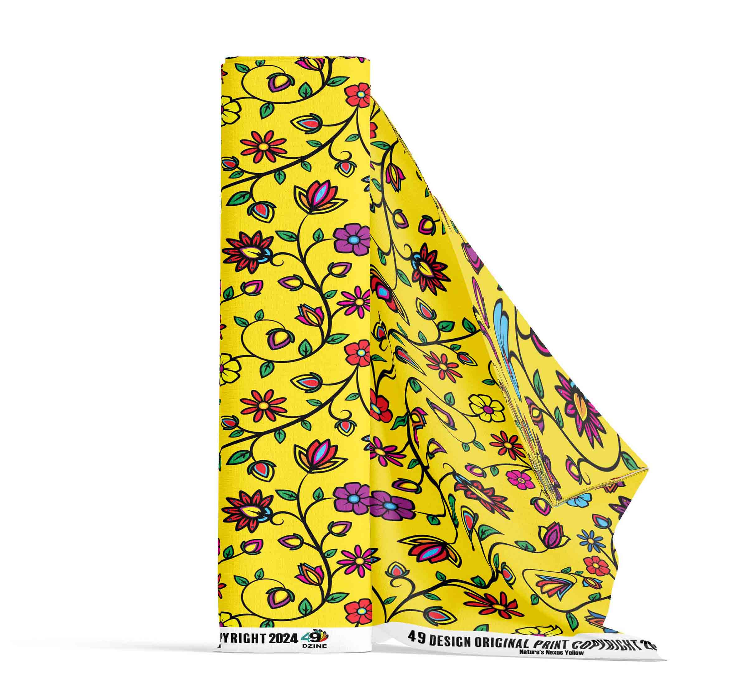 Nature's Nexus Yellow Cotton Poplin