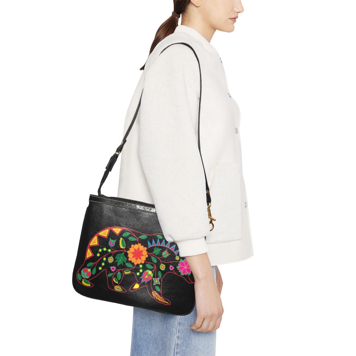 Floarl Bear Small Shoulder Bag (Model 1710) Small Shoulder Bag (1710) e-joyer
