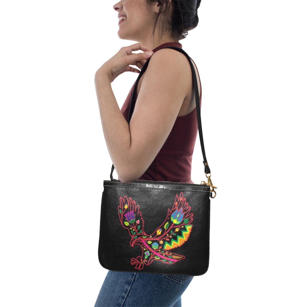 Floral Eagle Small Shoulder Bag (Model 1710) Small Shoulder Bag (1710) e-joyer