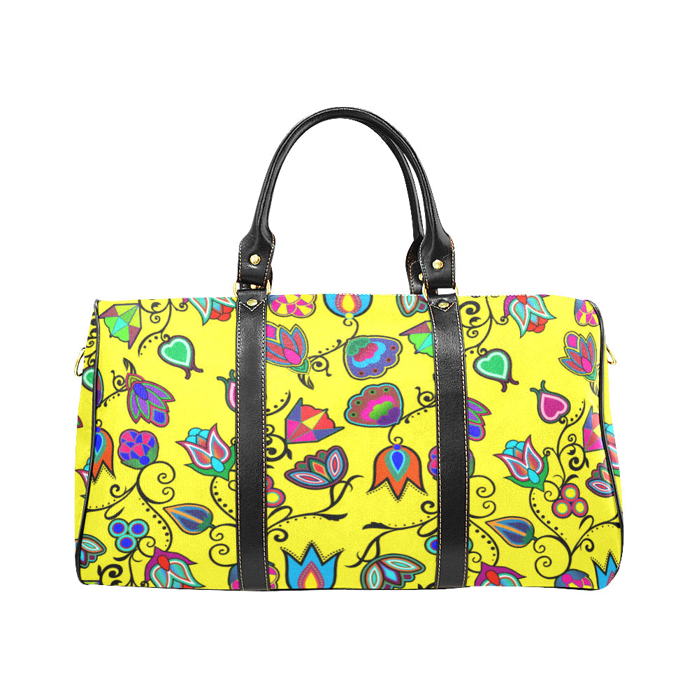 Indigenous Paisley - Yellow New Waterproof Travel Bag/Large (Model 1639)