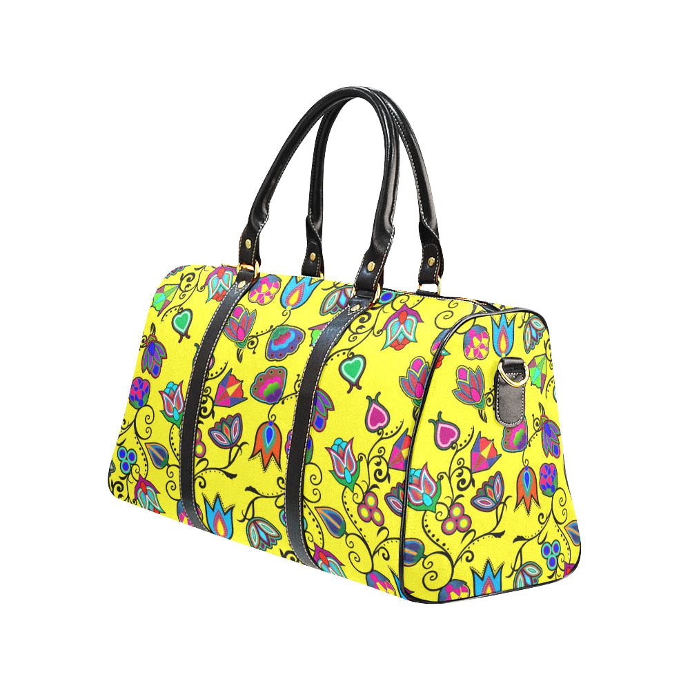 Indigenous Paisley - Yellow New Waterproof Travel Bag/Large (Model 1639)