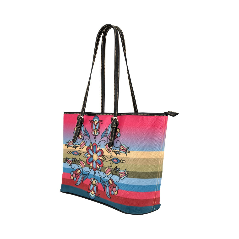 Frozen Petal Cascade Tote Handbag