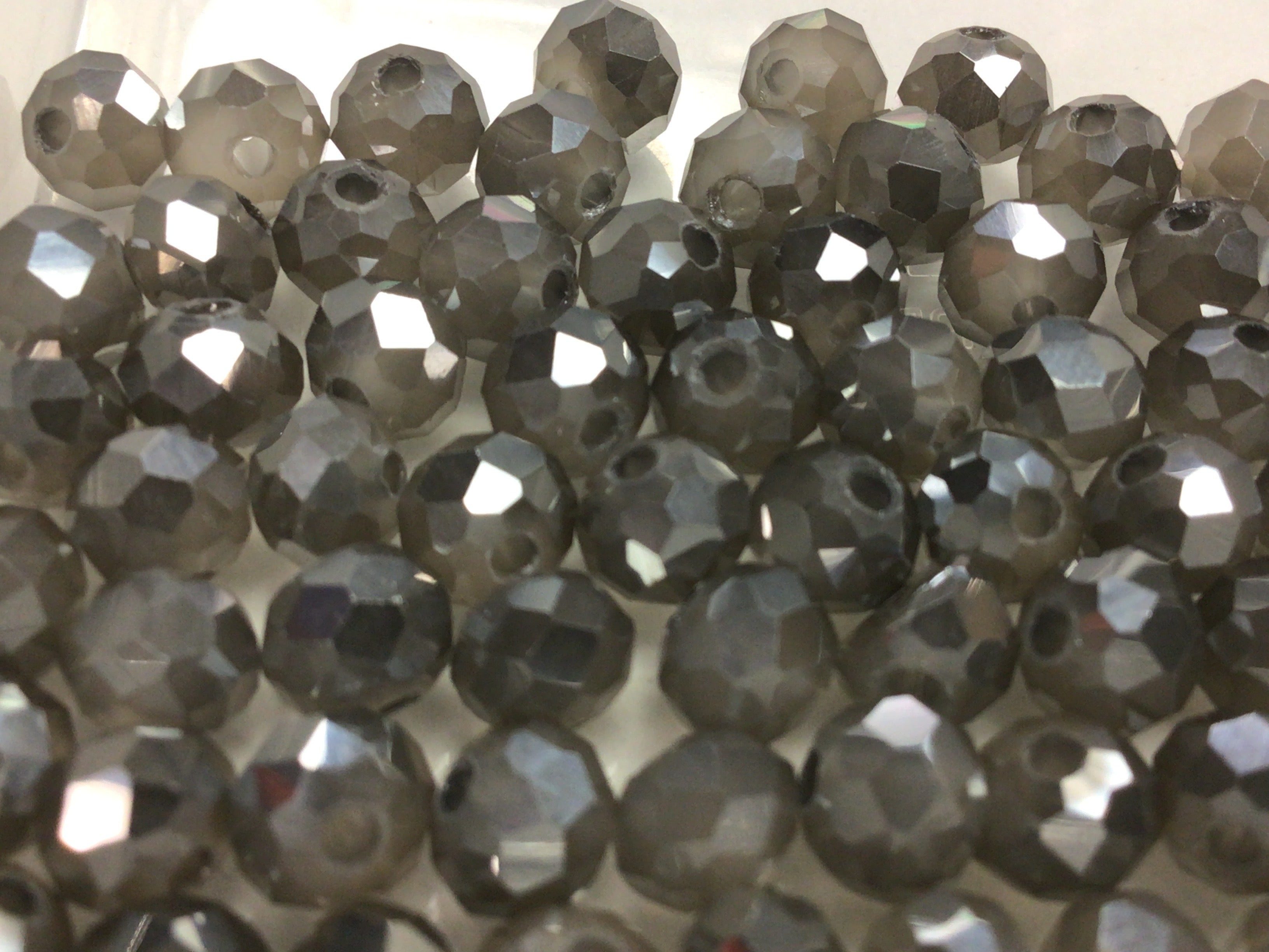 6mm Rondelle Glass Bead - Crystal Orange Juice