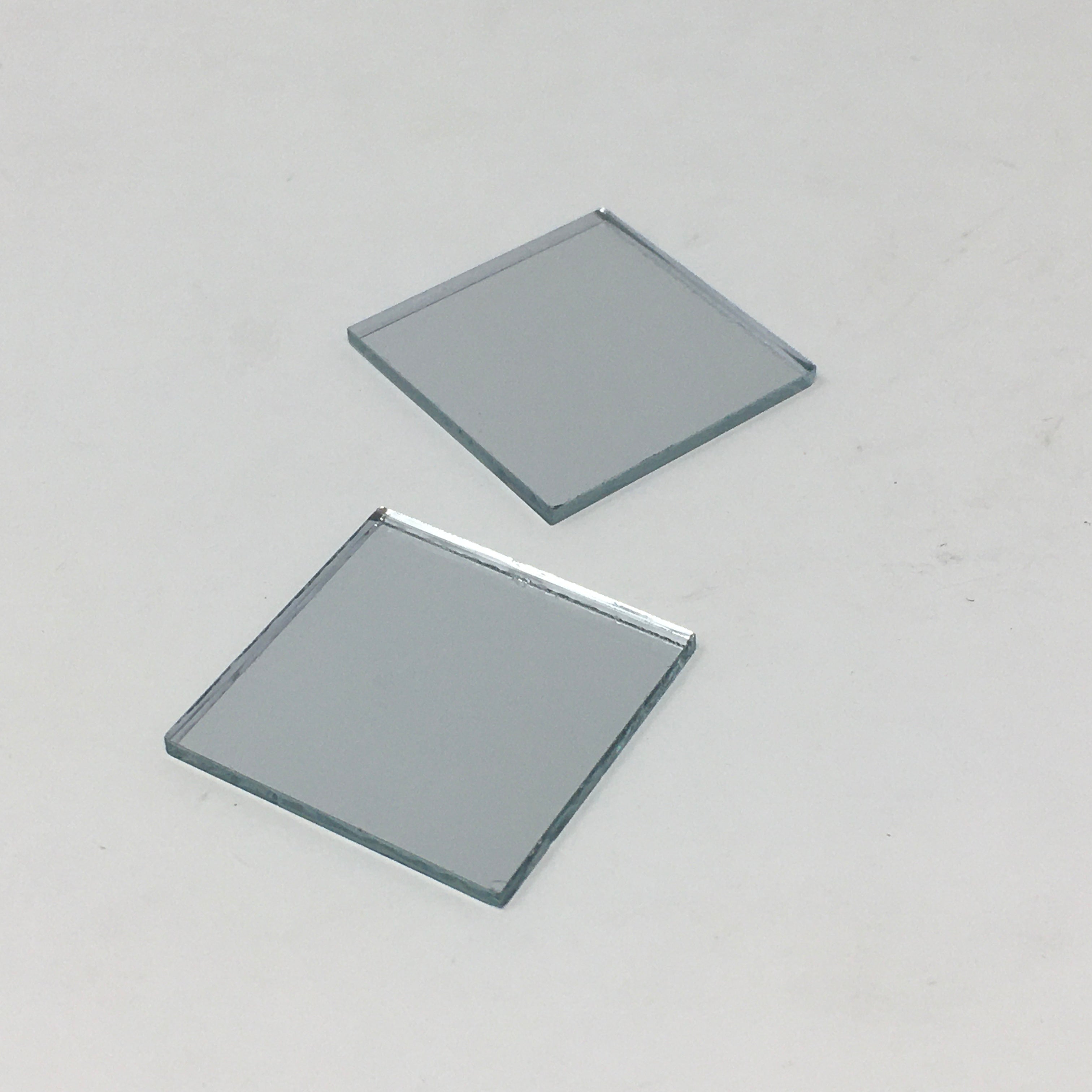 1 inch Square Mirror Center Set of 2