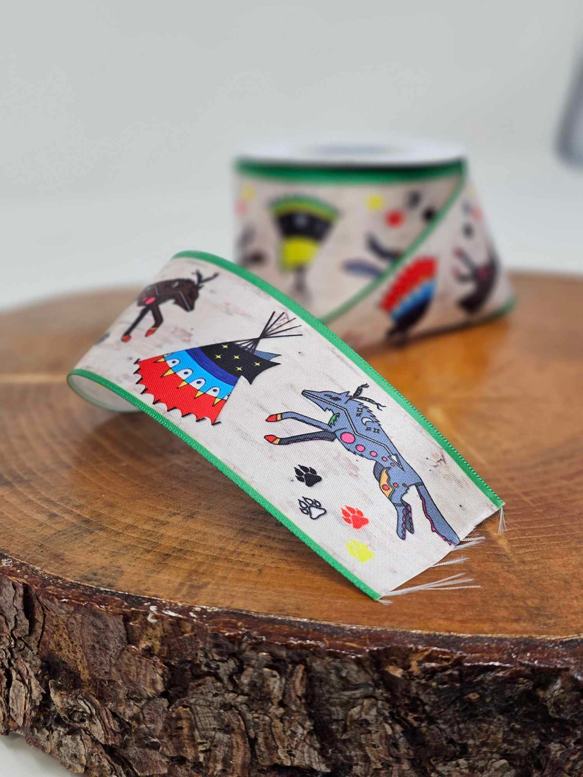 Ledger Wolf Birch Printed Ribbon