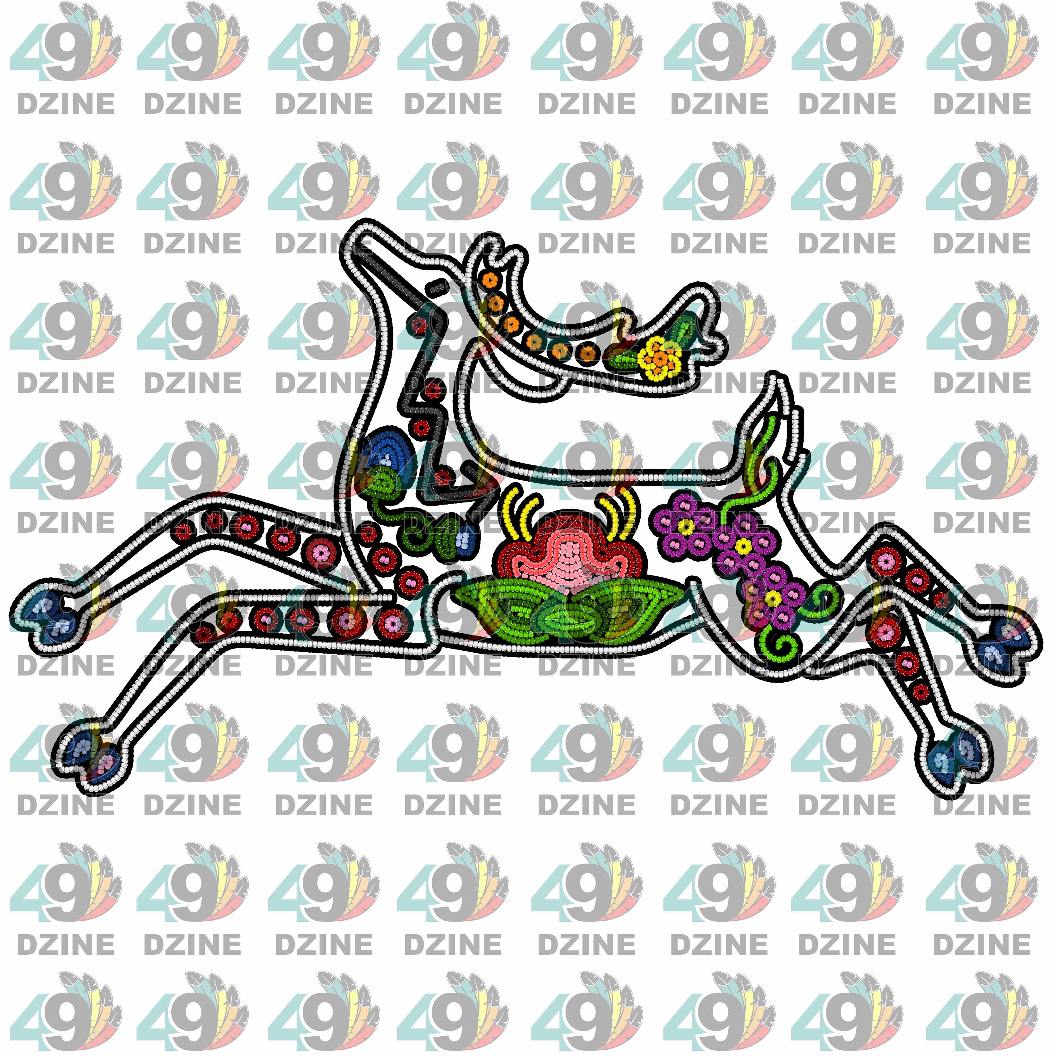 14-inch Floral Ledger Transfer