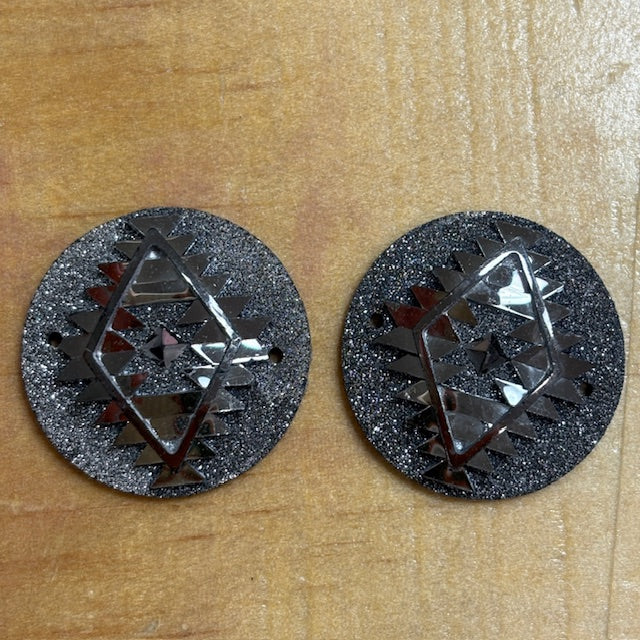 Geometric Circle Cabochons Set of 2