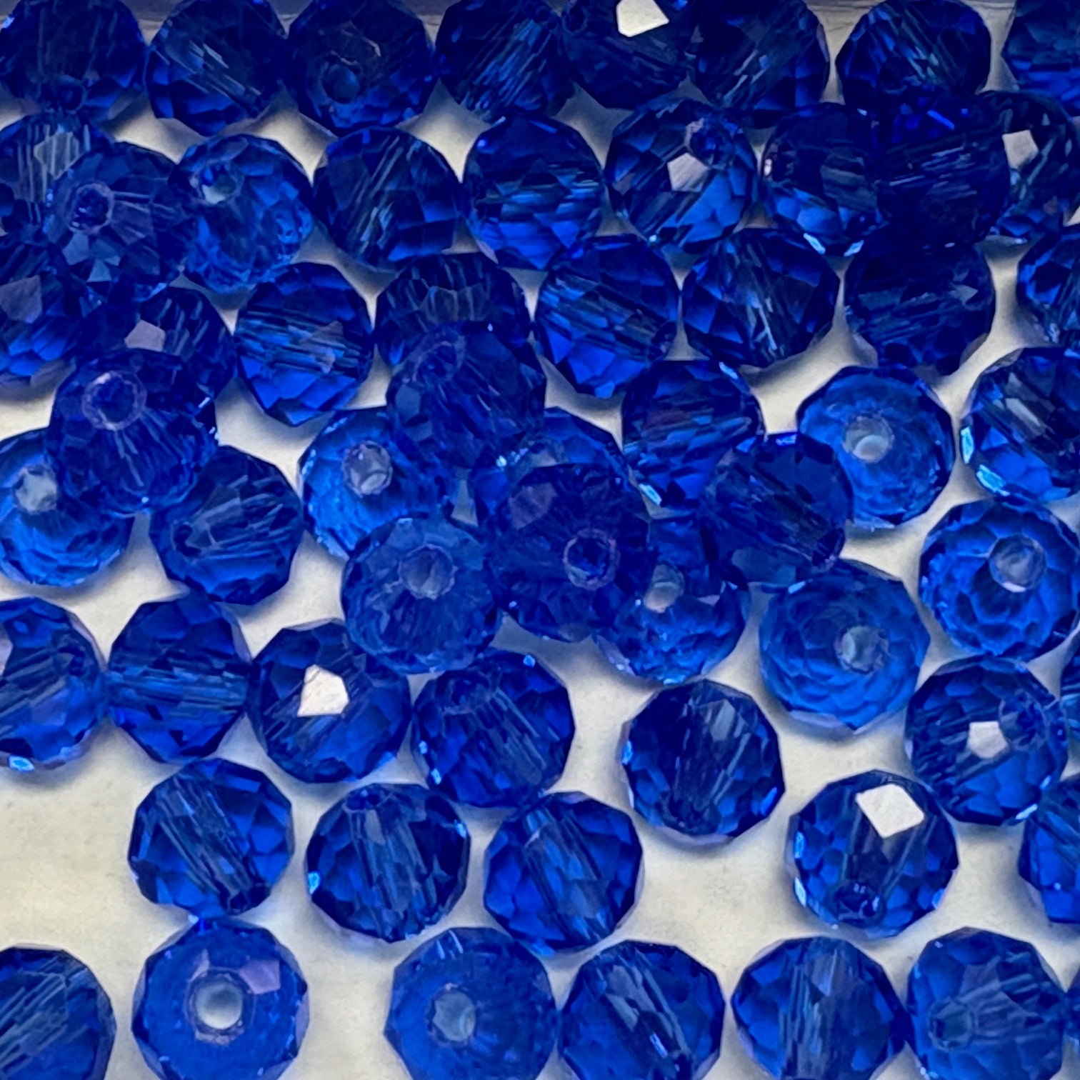 6mm Rondelle Glass Bead - Azure